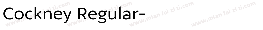 Cockney Regular字体转换